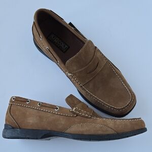 RJ Colt Tan Brown Leather Loafers - Size 10.5 Mens NEW
